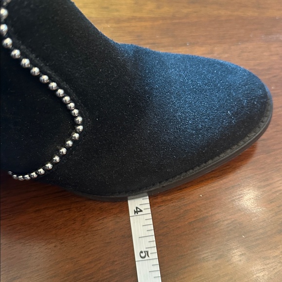 Zadig & Voltaire Black Suede Ankle Boots | Studded Western Cowboy Style - Picture 9 of 10